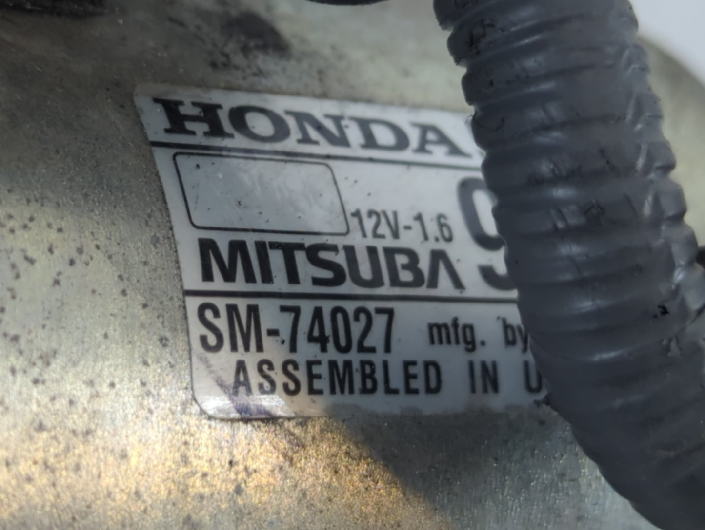 2016-2021 Honda Civic Car Starter Motor Solenoid OEM P/N:SM-74027 Fits Fits 2016 2017 2018 2019 2020 2021 OEM Used Auto Part