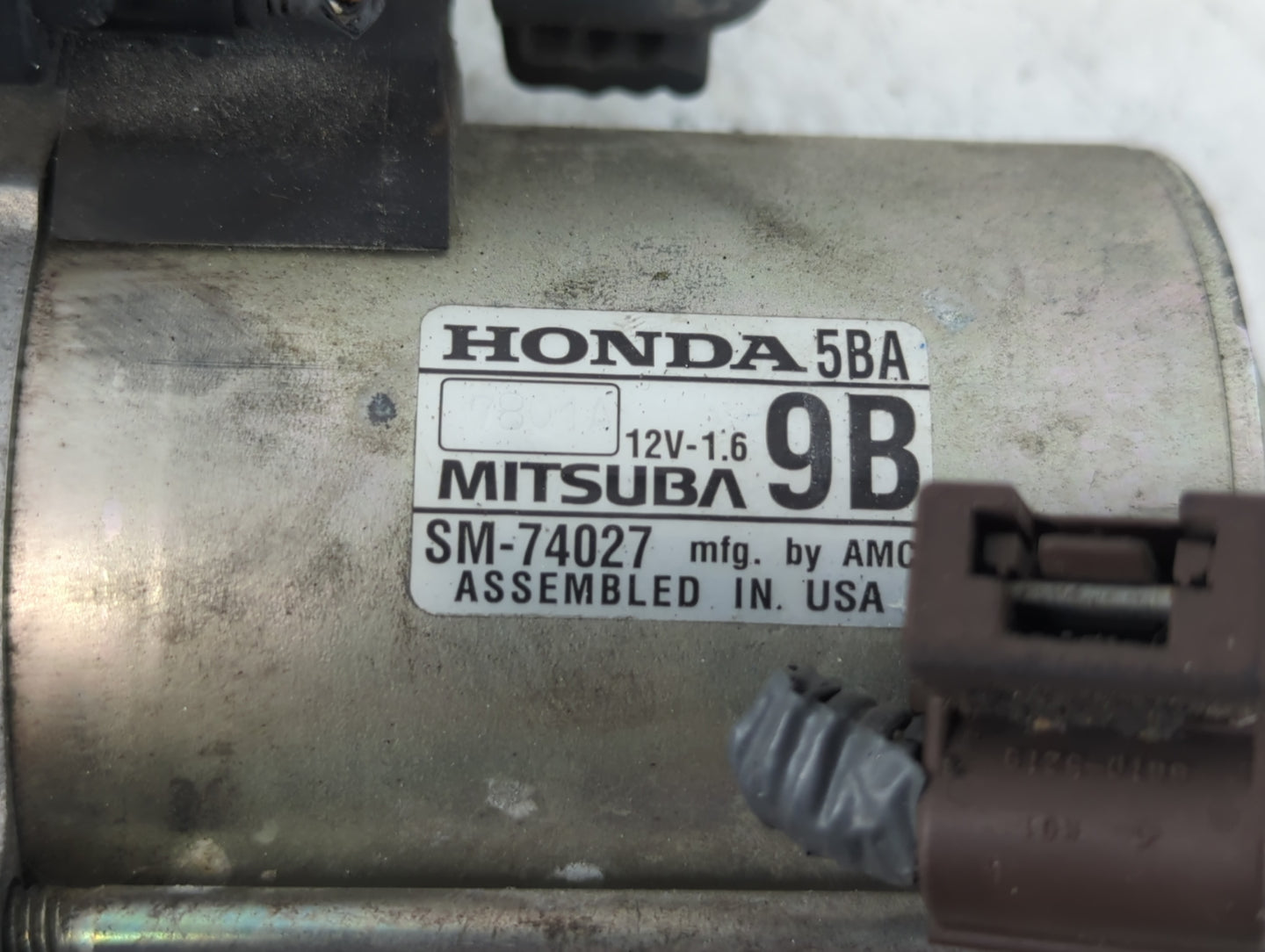 2016-2021 Honda Civic Car Starter Motor Solenoid OEM P/N:SM-74027 Fits Fits 2016 2017 2018 2019 2020 2021 OEM Used Auto Part