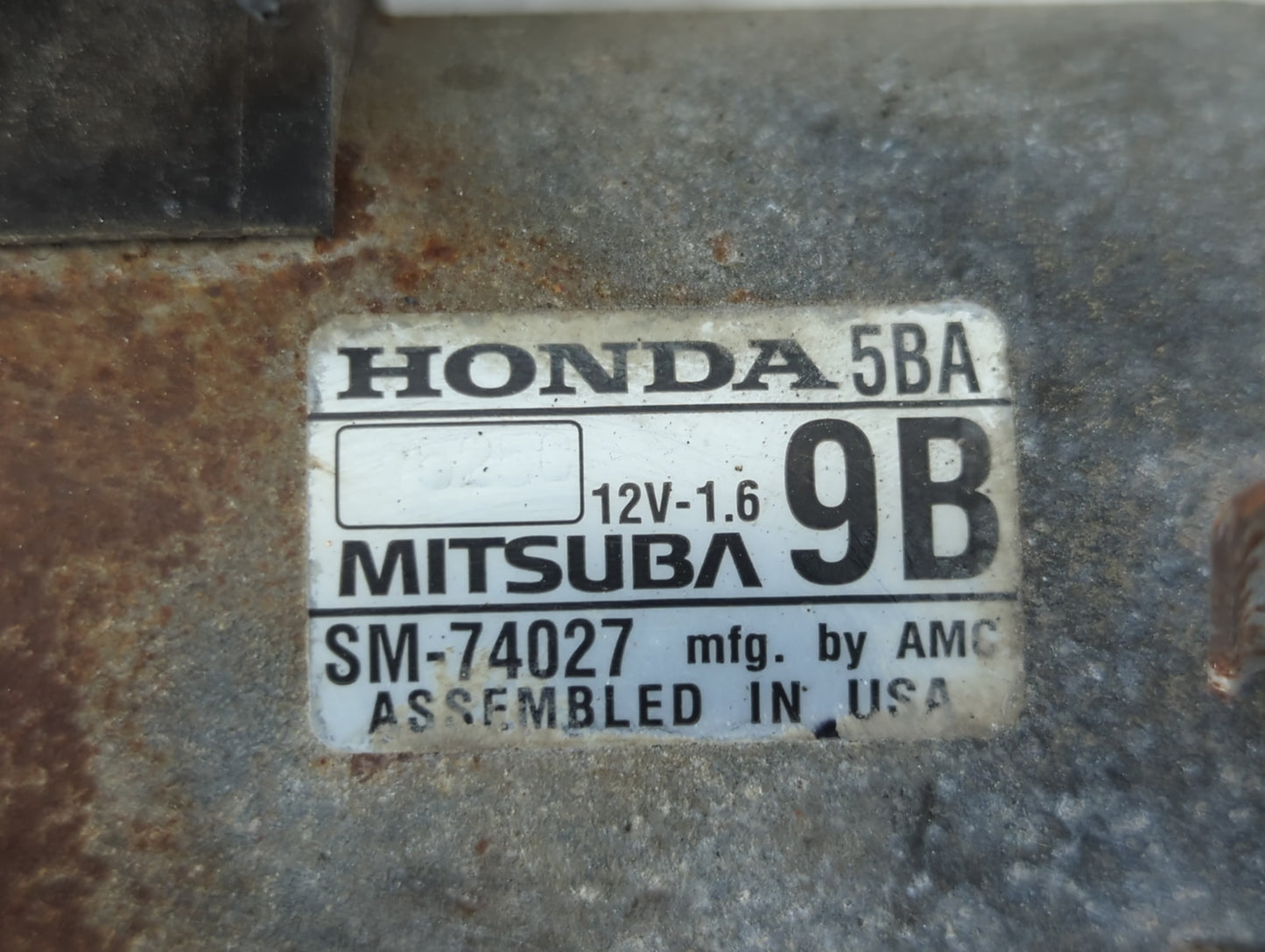 2016-2021 Honda Civic Car Starter Motor Solenoid OEM P/N:SM-74027 Fits Fits 2016 2017 2018 2019 2020 2021 OEM Used Auto Part