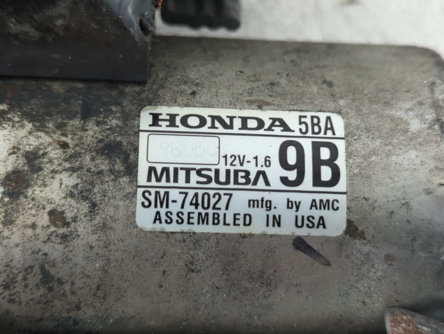 2016-2021 Honda Civic Car Starter Motor Solenoid OEM P/N:SM-74027 Fits Fits 2016 2017 2018 2019 2020 2021 OEM Used Auto Part