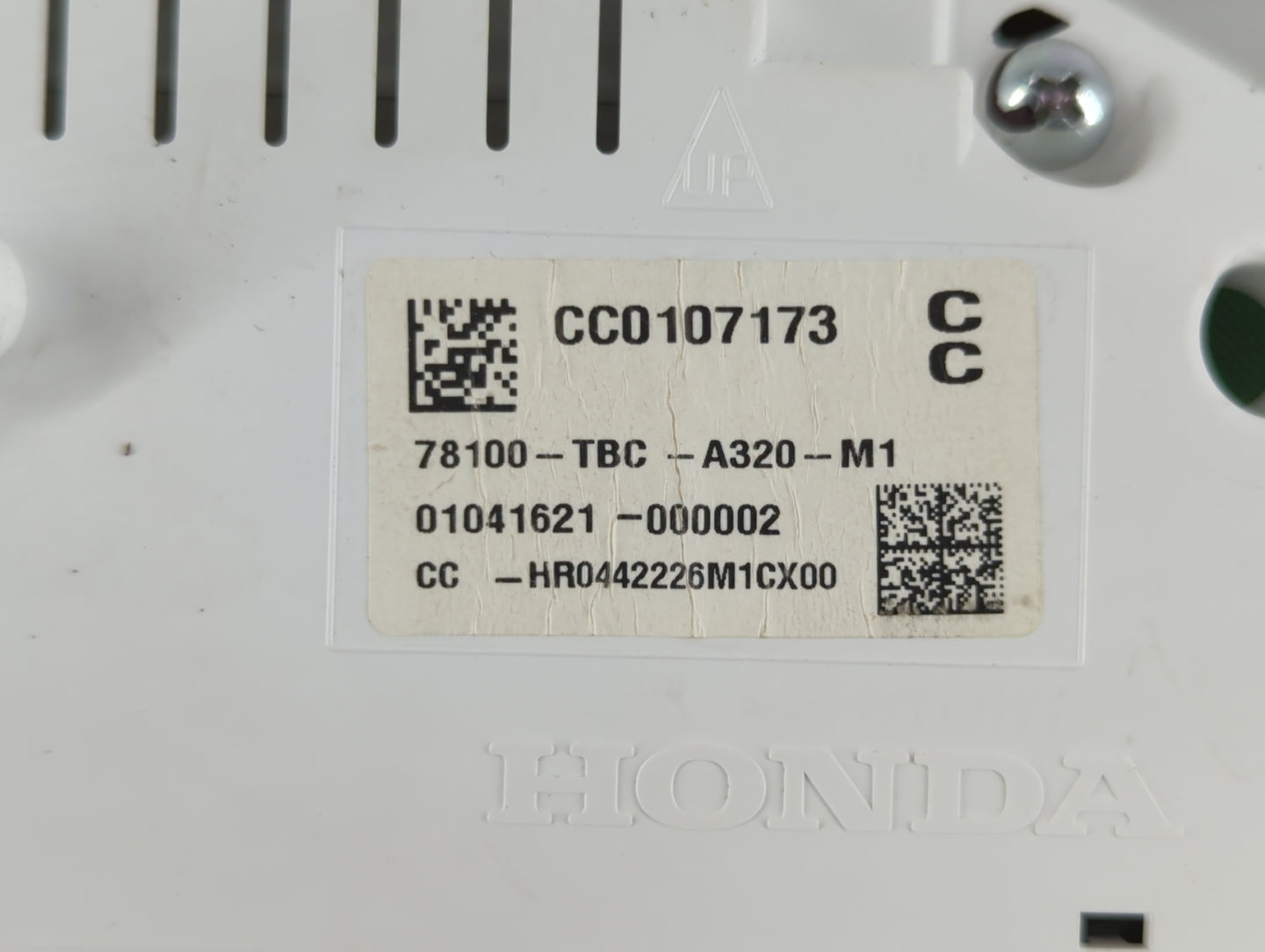 2016-2017 Honda Civic Instrument Cluster Speedometer Gauges P/N:CC0107173 78100-TBC-A320-M1 Fits Fits 2016 2017 OEM Used Aut