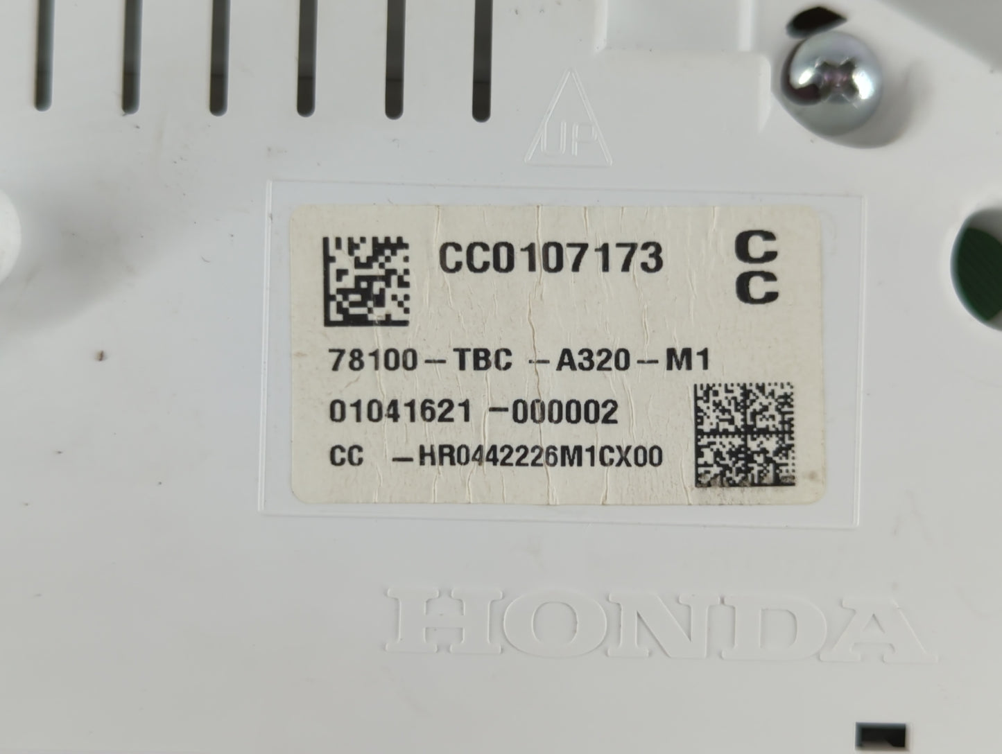 2016-2017 Honda Civic Instrument Cluster Speedometer Gauges P/N:CC0107173 78100-TBC-A320-M1 Fits Fits 2016 2017 OEM Used Aut