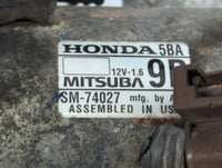 2016-2021 Honda Civic Car Starter Motor Solenoid OEM P/N:SM-74027 Fits Fits 2016 2017 2018 2019 2020 2021 OEM Used Auto Part