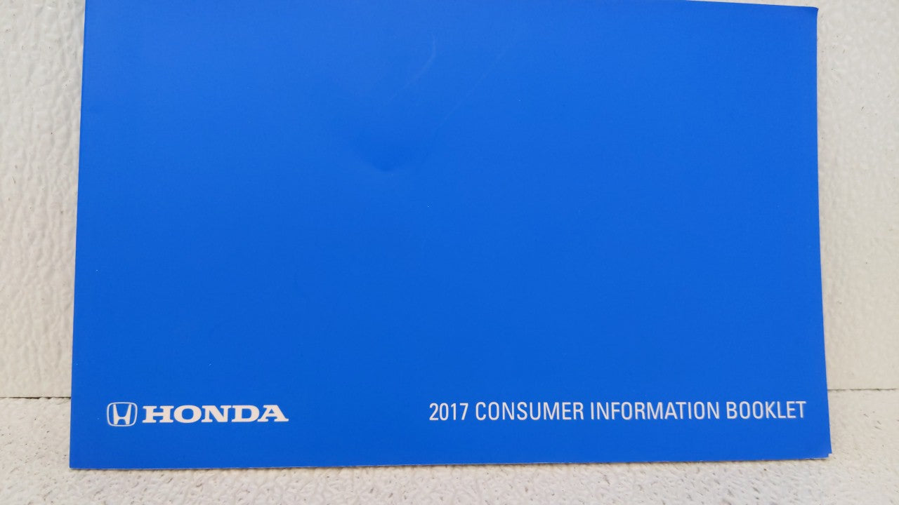 2017 Honda Clarity Owners Manual Book Guide OEM Used Auto Parts - Oemusedautoparts1.com