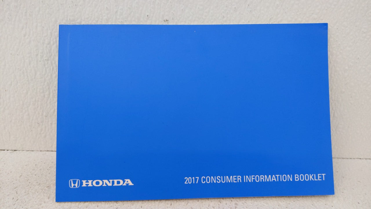 2017 Honda Clarity Owners Manual Book Guide OEM Used Auto Parts - Oemusedautoparts1.com