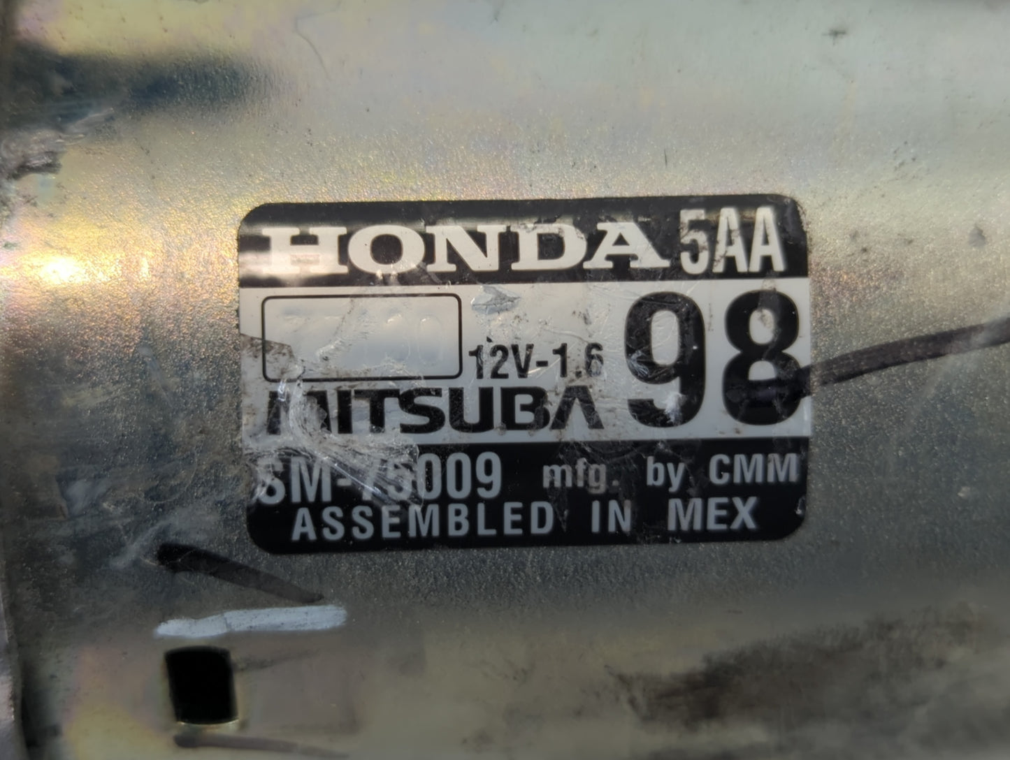 2020 Honda Cr-V Car Starter Motor Solenoid OEM P/N:SM-75009 Fits Fits 2016 2017 OEM Used Auto Parts - Oemusedautoparts1.com