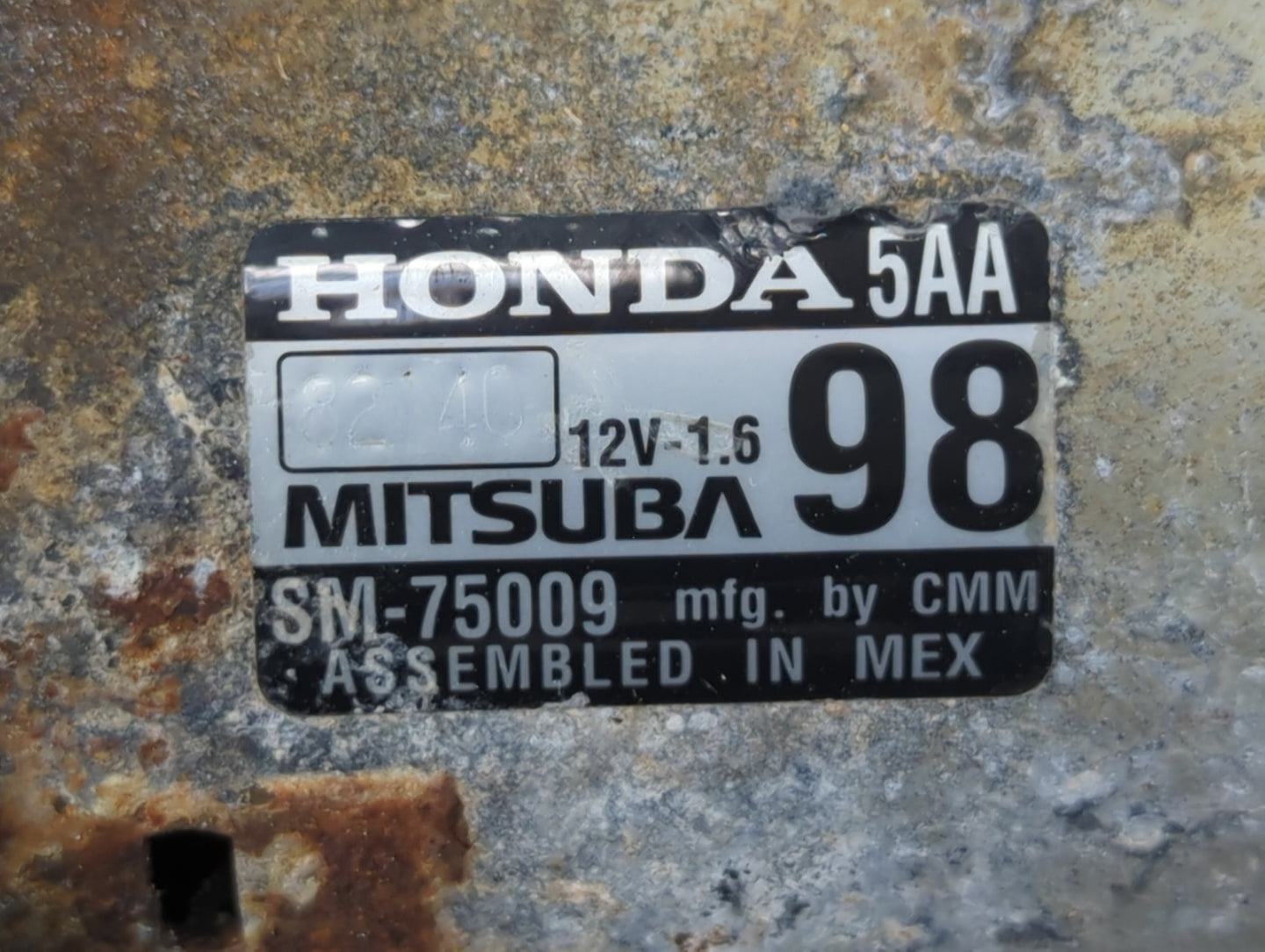 2017-2019 Honda Cr-V Car Starter Motor Solenoid OEM P/N:SM-75009 Fits Fits 2017 2018 2019 OEM Used Auto Parts - Oemusedautop