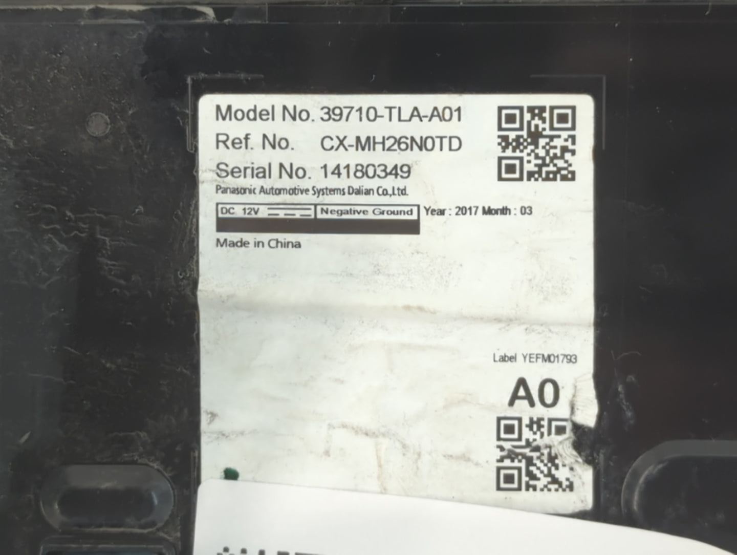 2017-2017 Honda Cr-v Am Fm Cd Player Radio Receiver - Oemusedautoparts1.com