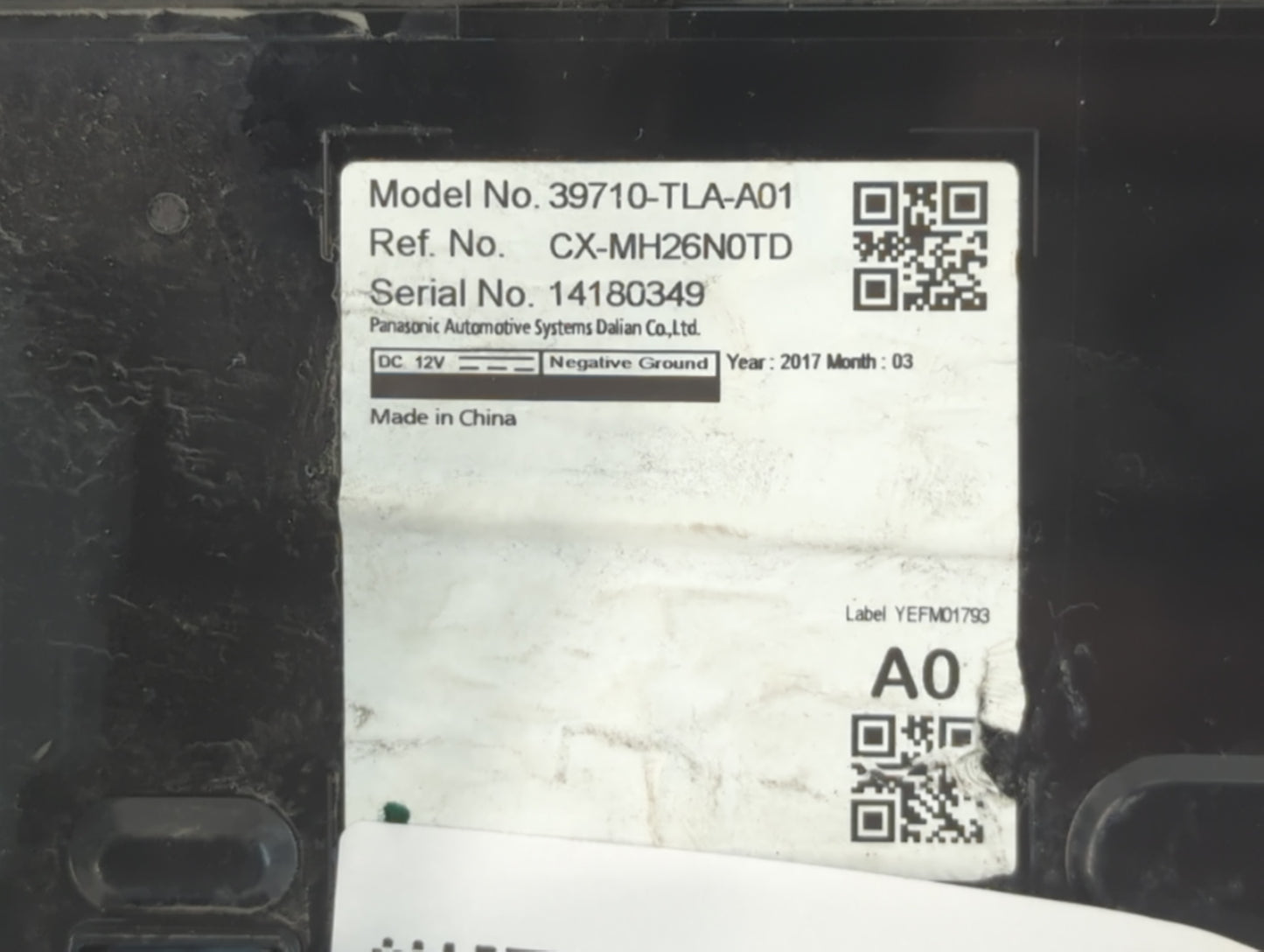 2017-2017 Honda Cr-v Am Fm Cd Player Radio Receiver - Oemusedautoparts1.com
