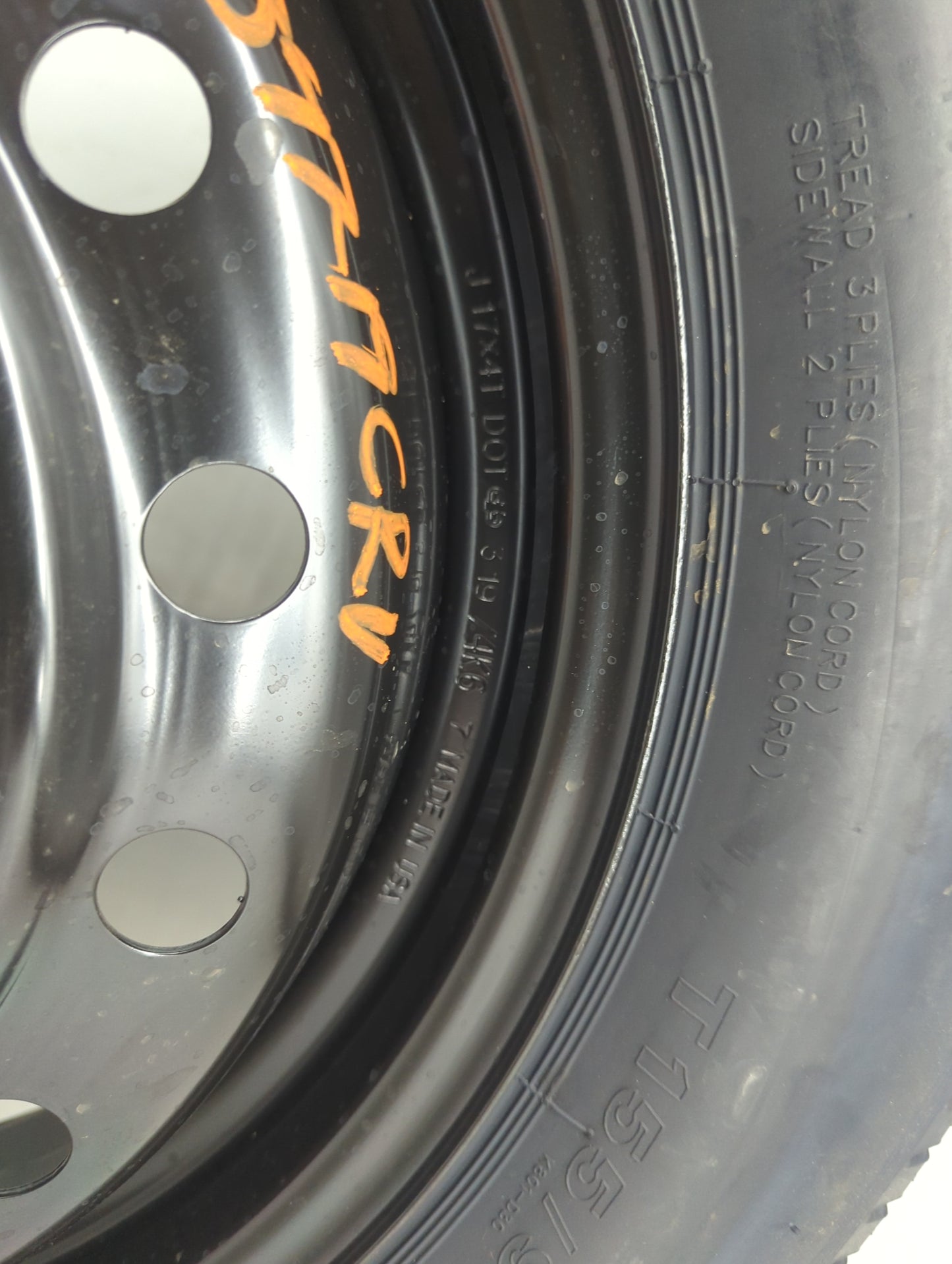 Honda Crv Spare Donut Tire Wheel Rim Oem 1462126 - Oemusedautoparts1.com
