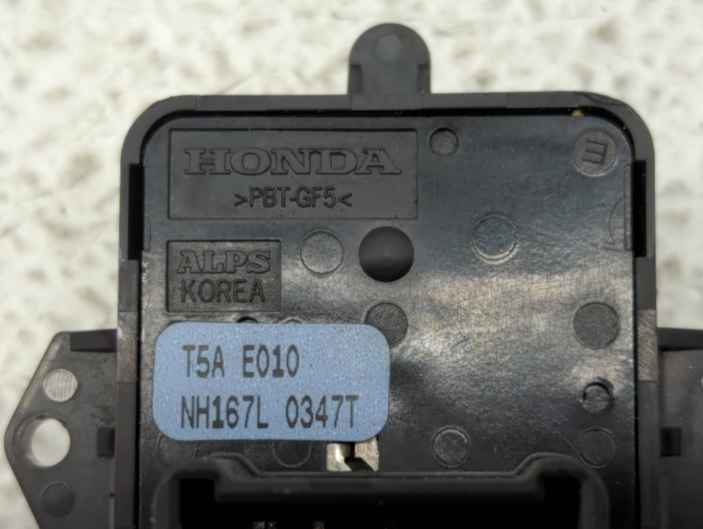 2015-2020 Honda Fit Master Power Window Switch Replacement Driver Side Left P/N:NH167L 0347T T5A E010 Fits OEM Used Auto Par