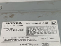 2017-2017 Honda Hr-v Am Fm Cd Player Radio Receiver - Oemusedautoparts1.com