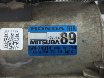 2016-2022 Honda Hr-V Car Starter Motor Solenoid OEM P/N:SM-74014 Fits Fits 2013 2014 2015 2016 2017 2018 2019 2020 2021 2022 OEM Used Auto Parts