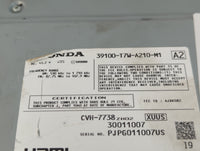 2017 Honda Hr-V Radio AM FM Cd Player Receiver Replacement P/N:39100-T7W-A210-M1 Fits OEM Used Auto Parts - Oemusedautoparts