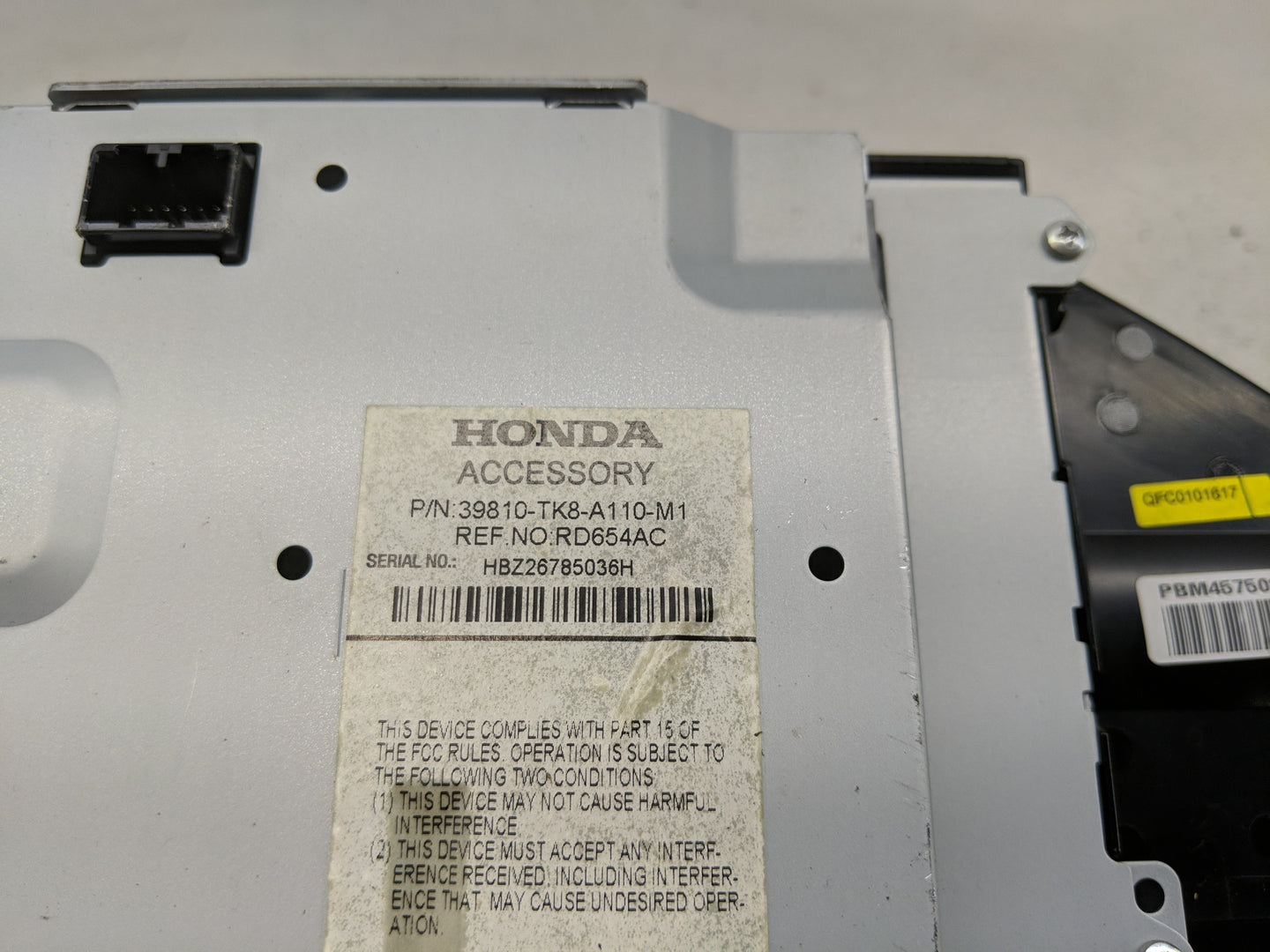 2014-2017 Honda Odyssey Radio AM FM Cd Player Receiver Replacement P/N:39810-TK8-A110-M1 Fits Fits 2014 2015 2016 2017 OEM U