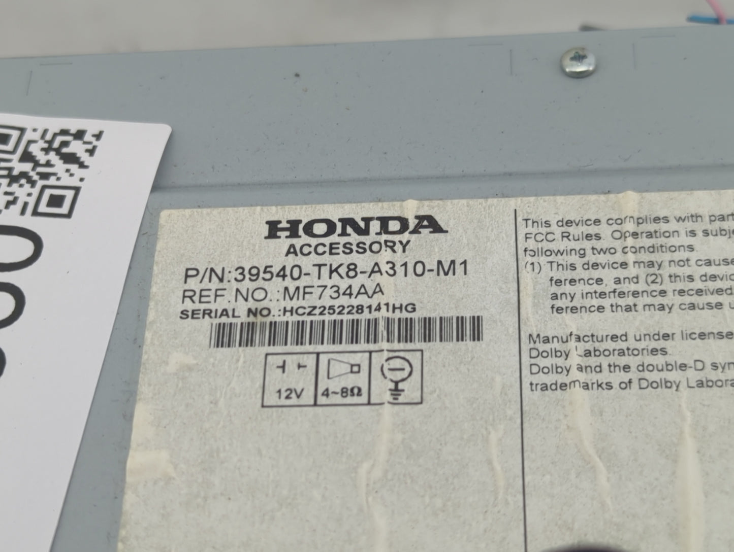 2014-2017 Honda Odyssey Radio AM FM Cd Player Receiver Replacement P/N:39540-TK8-A310-M1 MF734AA Fits Fits 2014 2015 2016 20