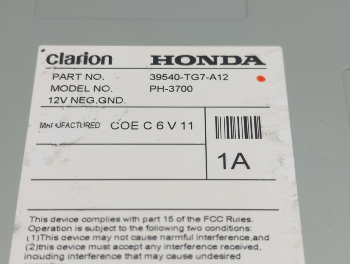2017 Honda Pilot Information Display Screen - Oemusedautoparts1.com