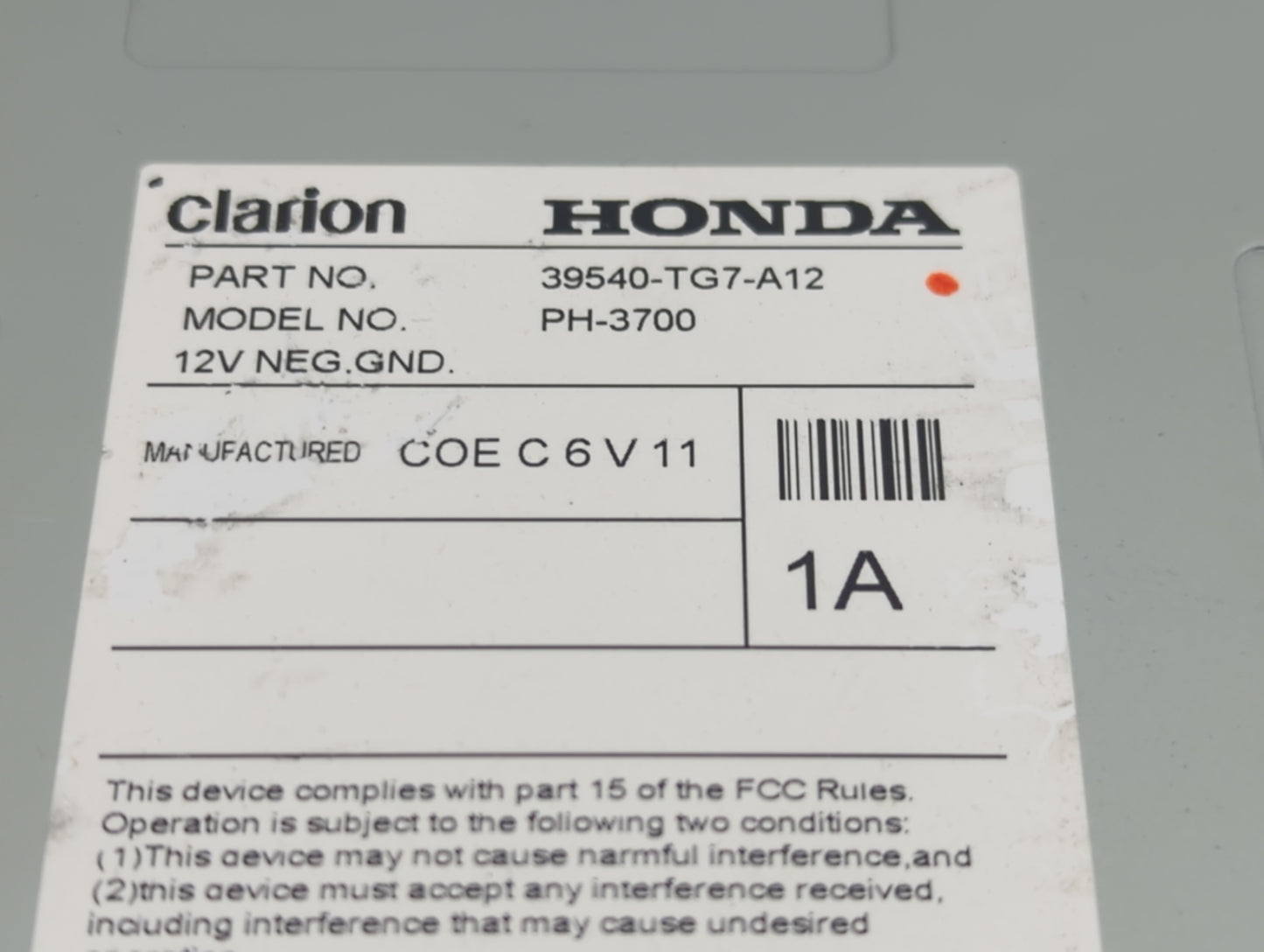 2017 Honda Pilot Information Display Screen - Oemusedautoparts1.com