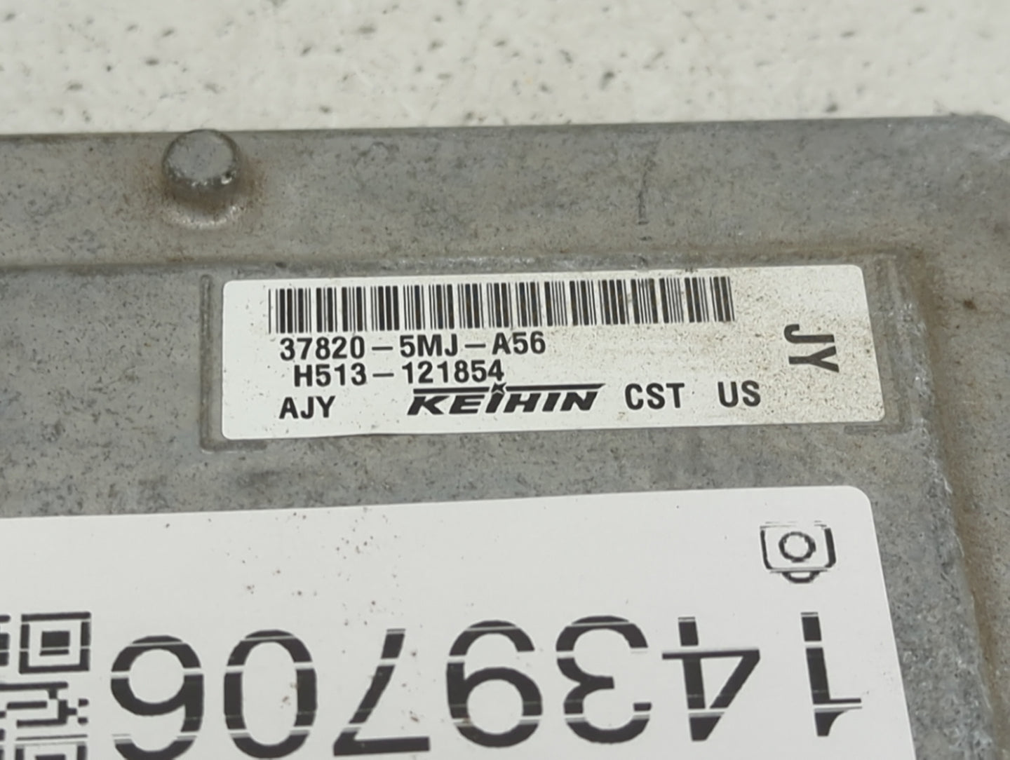 2017 Honda Ridgeline PCM Engine Control Computer ECU ECM PCU OEM P/N:37820-5MJ-A56 Fits OEM Used Auto Parts - Oemusedautopar