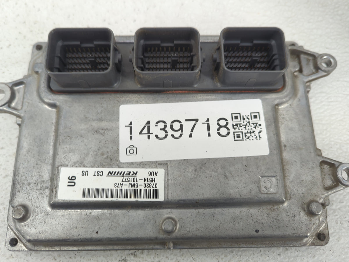 2017 Honda Ridgeline PCM Engine Control Computer ECU ECM PCU OEM P/N:37820-5MJ-A73 Fits OEM Used Auto Parts - Oemusedautopar