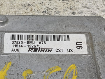 2017 Honda Ridgeline PCM Engine Control Computer ECU ECM PCU OEM P/N:37820-5MJ-A76 H514-122675 OEM Used Auto Parts