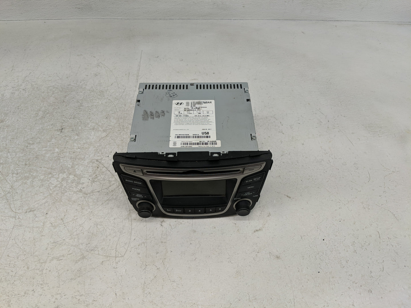 2015-2017 Hyundai Accent Radio AM FM Cd Player Receiver Replacement P/N:96170-1R111RDR Fits Fits 2015 2016 2017 OEM Used Aut