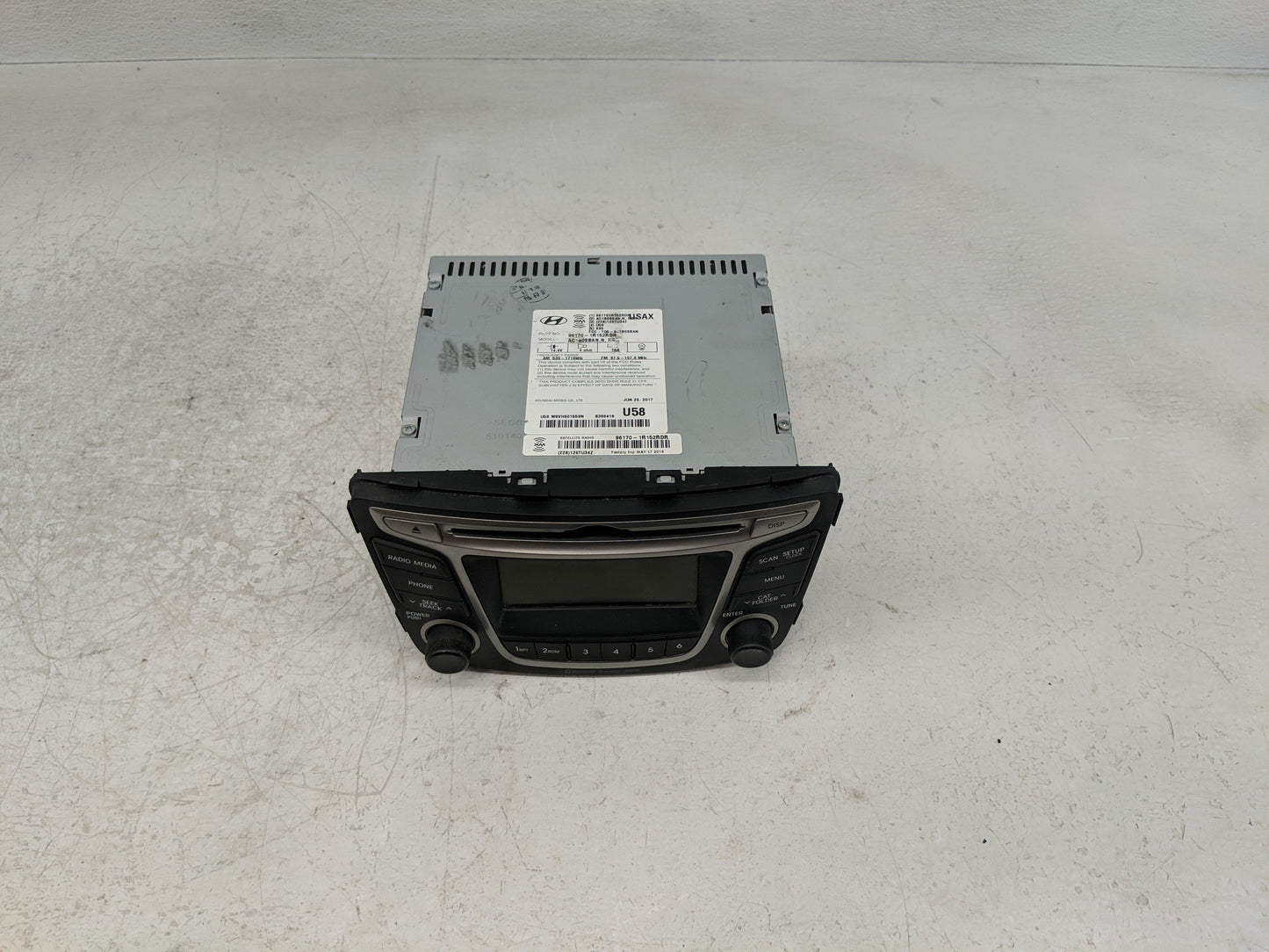 2015-2017 Hyundai Accent Radio AM FM Cd Player Receiver Replacement P/N:96170-1R111RDR Fits Fits 2015 2016 2017 OEM Used Aut