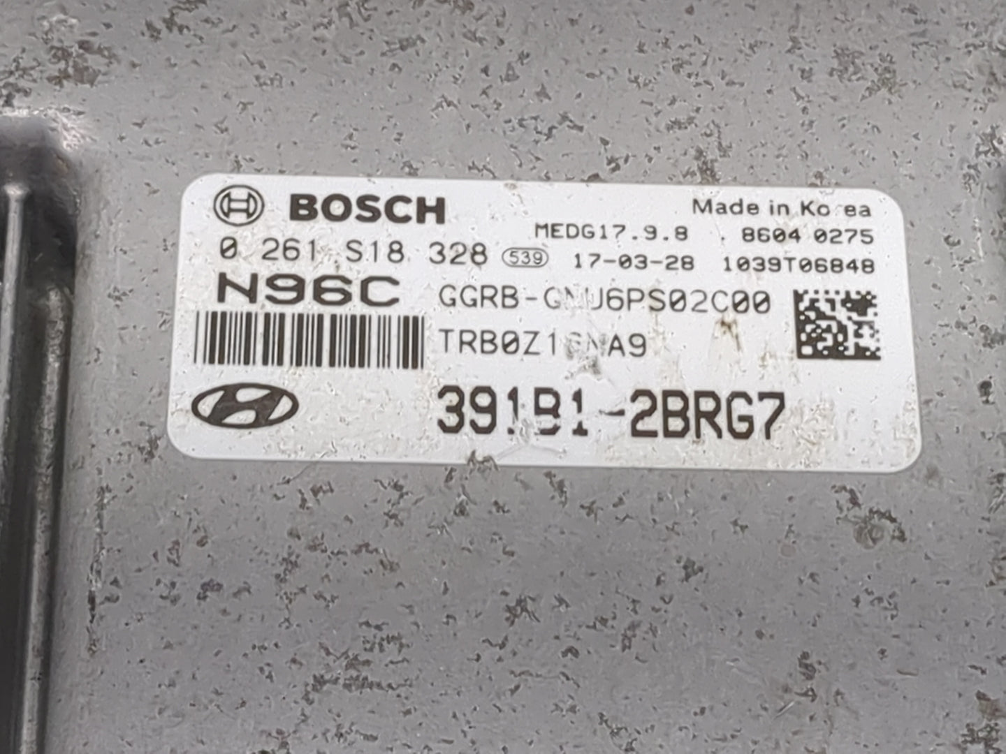 2015-2017 Hyundai Accent PCM Engine Control Computer ECU ECM PCU OEM P/N:39191-2BRG7 0 261 S18 328 Fits Fits 2015 2016 2017 