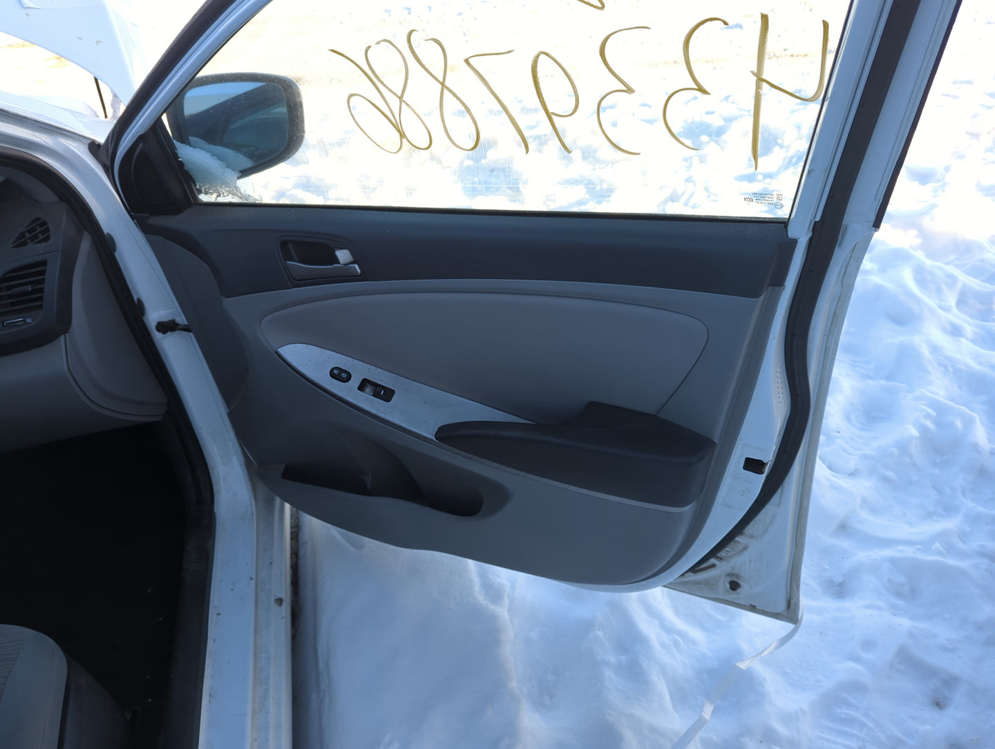 2017 Hyundai Accent Front Right Passenger Interior Door Panel Trim - Oemusedautoparts1.com
