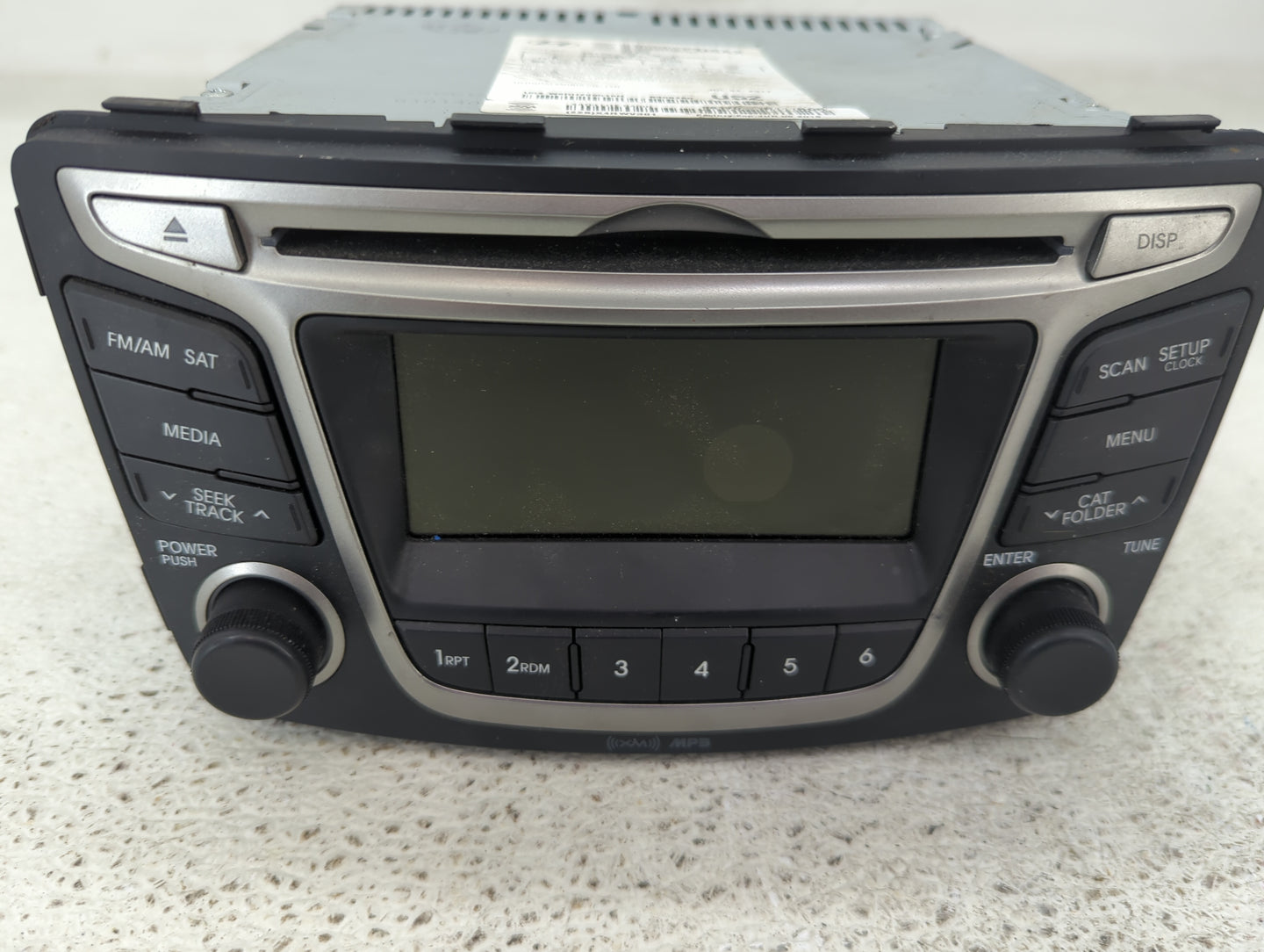 2015-2017 Hyundai Accent Radio AM FM Cd Player Receiver Replacement P/N:96170-1R111RDR Fits Fits 2015 2016 2017 OEM Used Aut