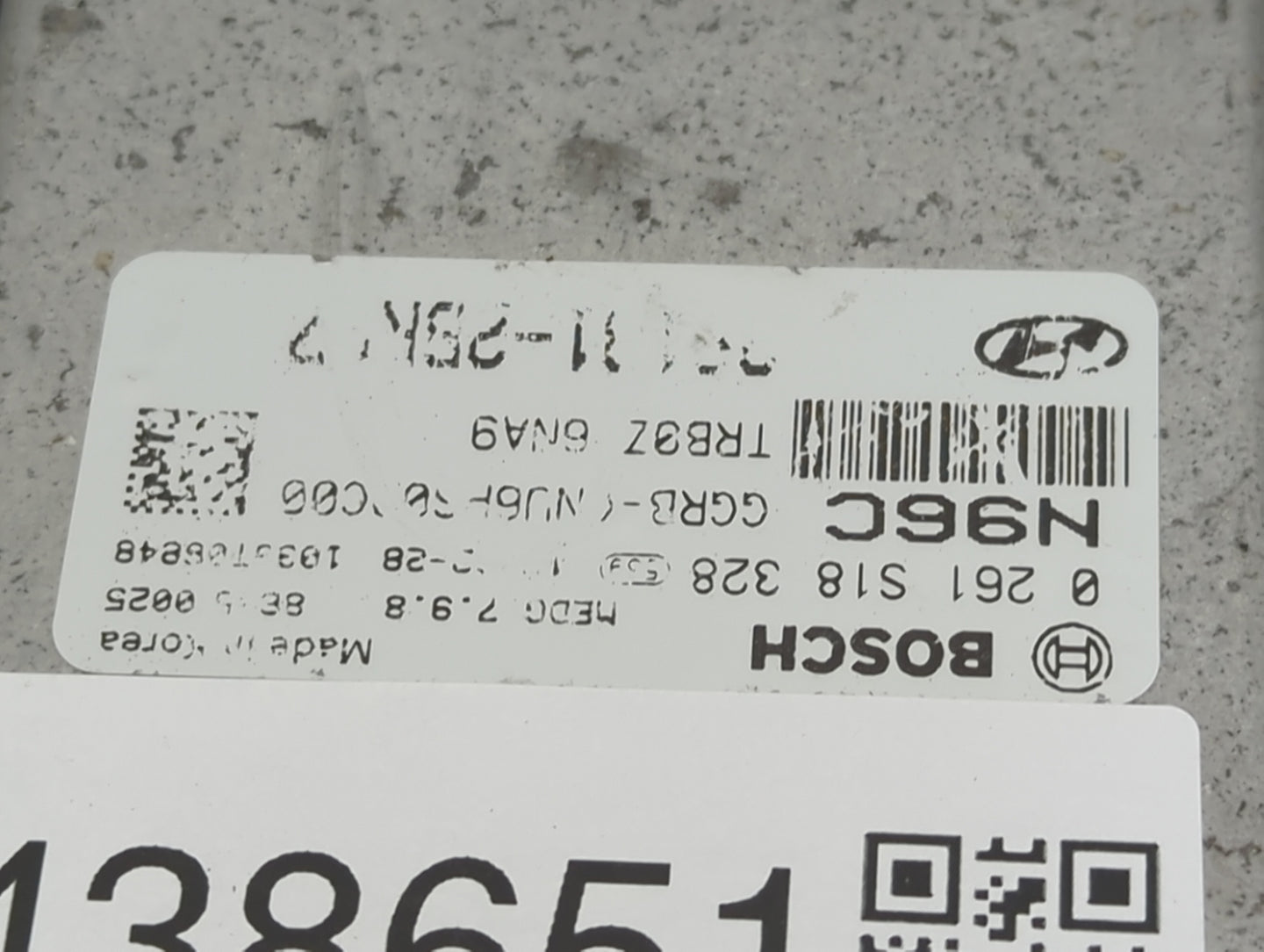 2015-2017 Hyundai Accent PCM Engine Control Computer ECU ECM PCU OEM P/N:0261S18328 39111-2BAN7 Fits Fits 2015 2016 2017 OEM
