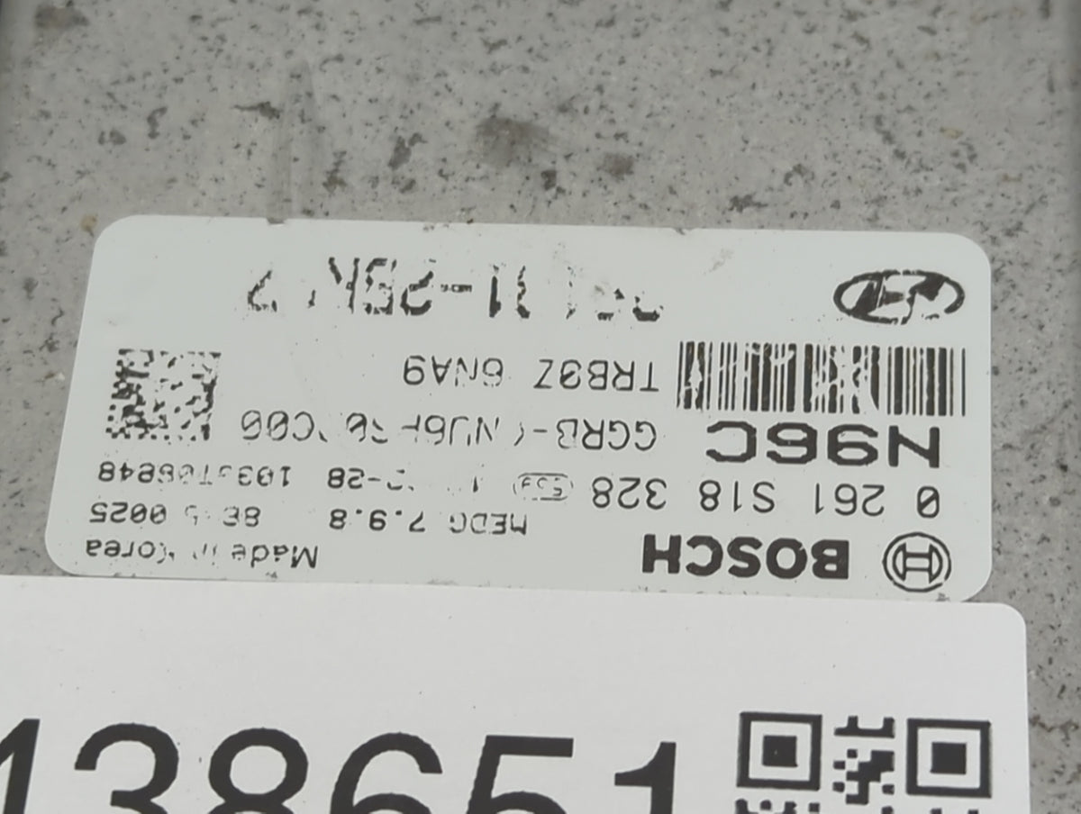 2015-2017 Hyundai Accent PCM Engine Control Computer ECU ECM PCU OEM P/N:0261S18328 39111-2BAN7, 39111-2BBN7 Fits 2015 2016 