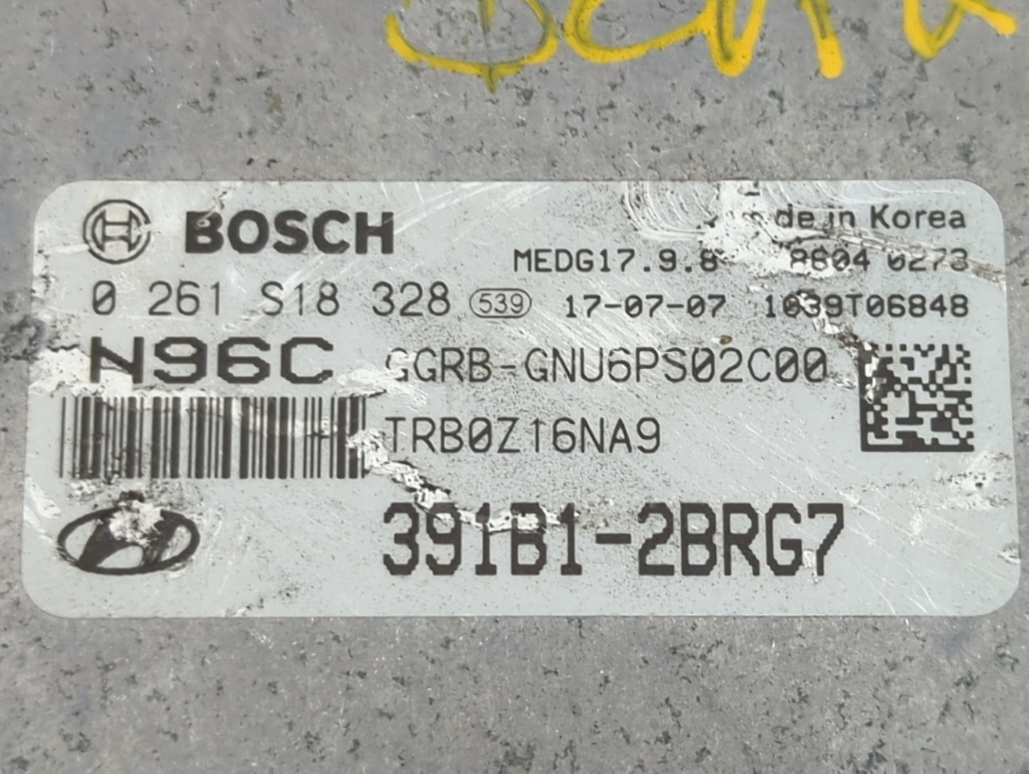 2015-2017 Hyundai Accent PCM Engine Control Computer ECU ECM PCU OEM P/N:0261S18328 391B1-2BRG7 Fits Fits 2015 2016 2017 OEM