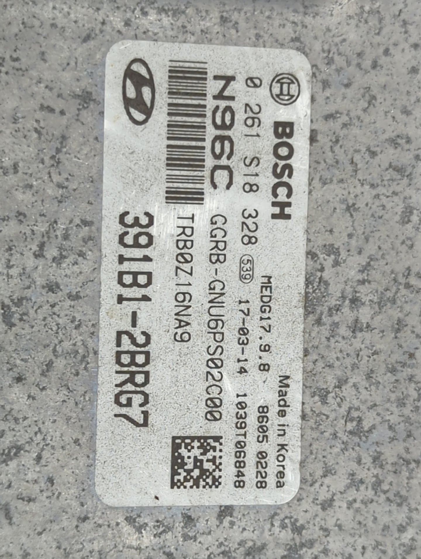 2015-2017 Hyundai Accent PCM Engine Control Computer ECU ECM PCU OEM P/N:391B1-2BRG7 0261S18328 Fits Fits 2015 2016 2017 OEM