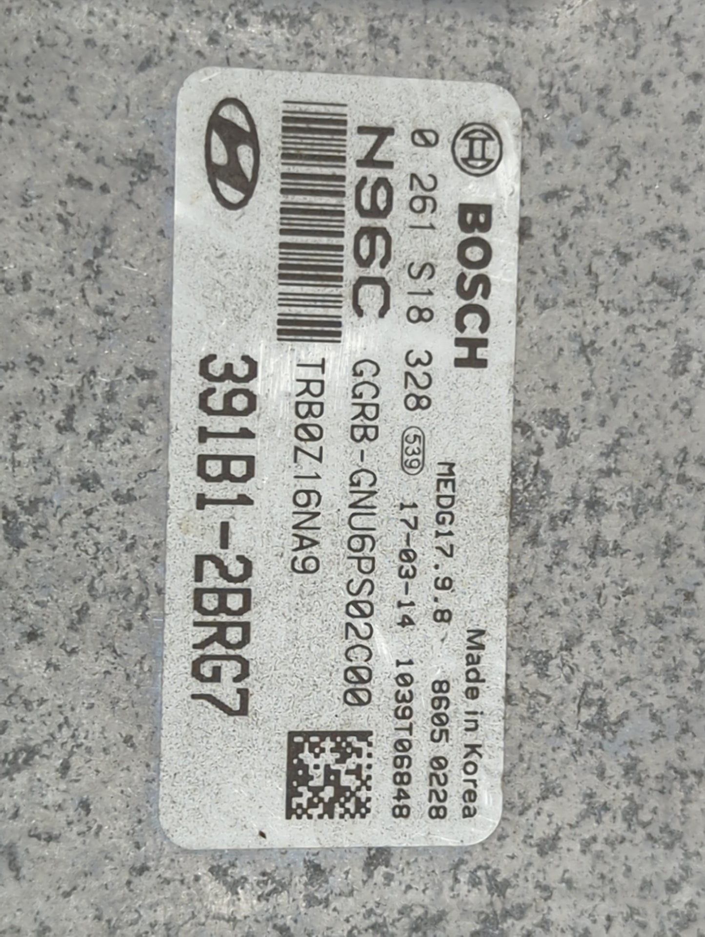 2015-2017 Hyundai Accent PCM Engine Control Computer ECU ECM PCU OEM P/N:391B1-2BRG7 0261S18328 Fits Fits 2015 2016 2017 OEM