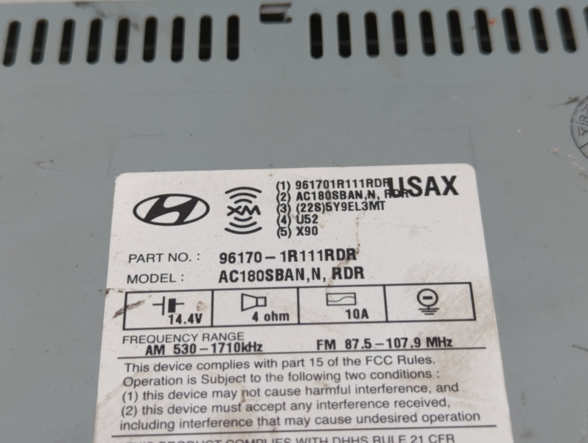2015-2017 Hyundai Accent Am Fm Cd Player Radio Receiver 517820 - Oemusedautoparts1.com