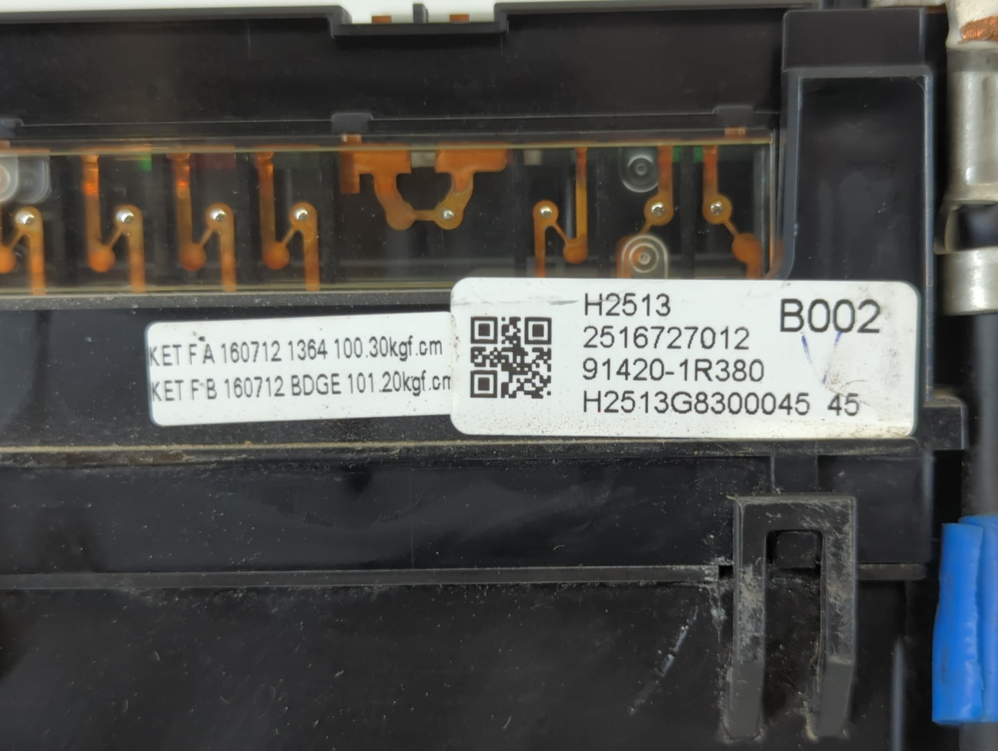 2015-2017 Hyundai Accent Fusebox Fuse Box Panel Relay Module P/N:2516727012 91420-1R380 Fits Fits 2015 2016 2017 OEM Used Au