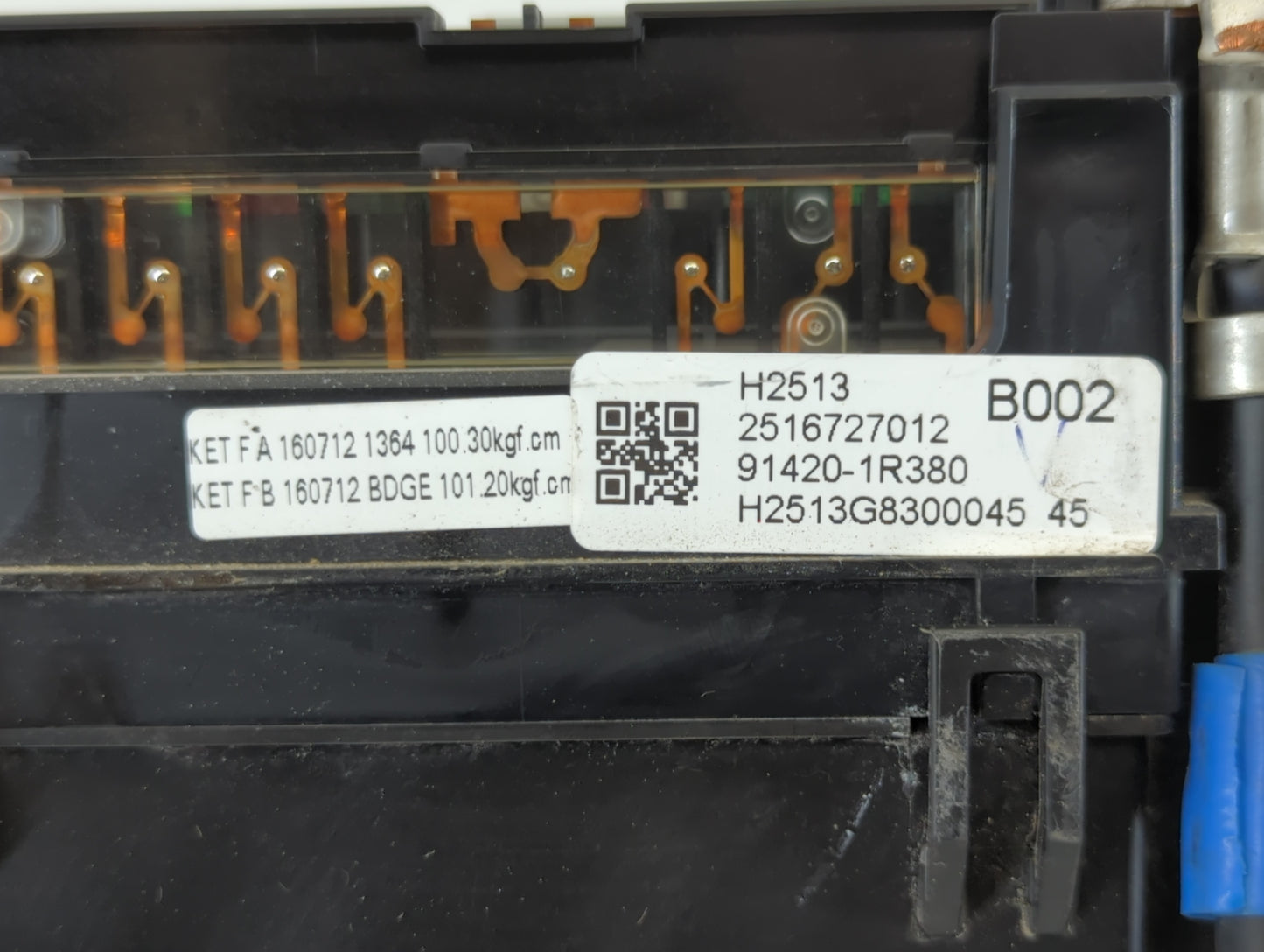 2015-2017 Hyundai Accent Fusebox Fuse Box Panel Relay Module P/N:2516727012 91420-1R380 Fits Fits 2015 2016 2017 OEM Used Au
