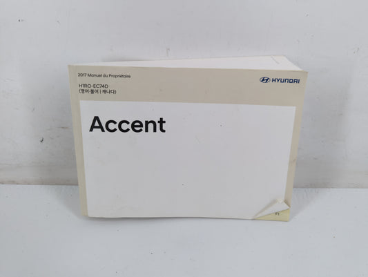 2017 Hyundai Accent Owners Manual Book Guide OEM Used Auto Parts - Oemusedautoparts1.com