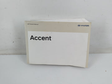 2017 Hyundai Accent Owners Manual Book Guide P/N:H1RO-EC75E OEM Used Auto Parts - Oemusedautoparts1.com