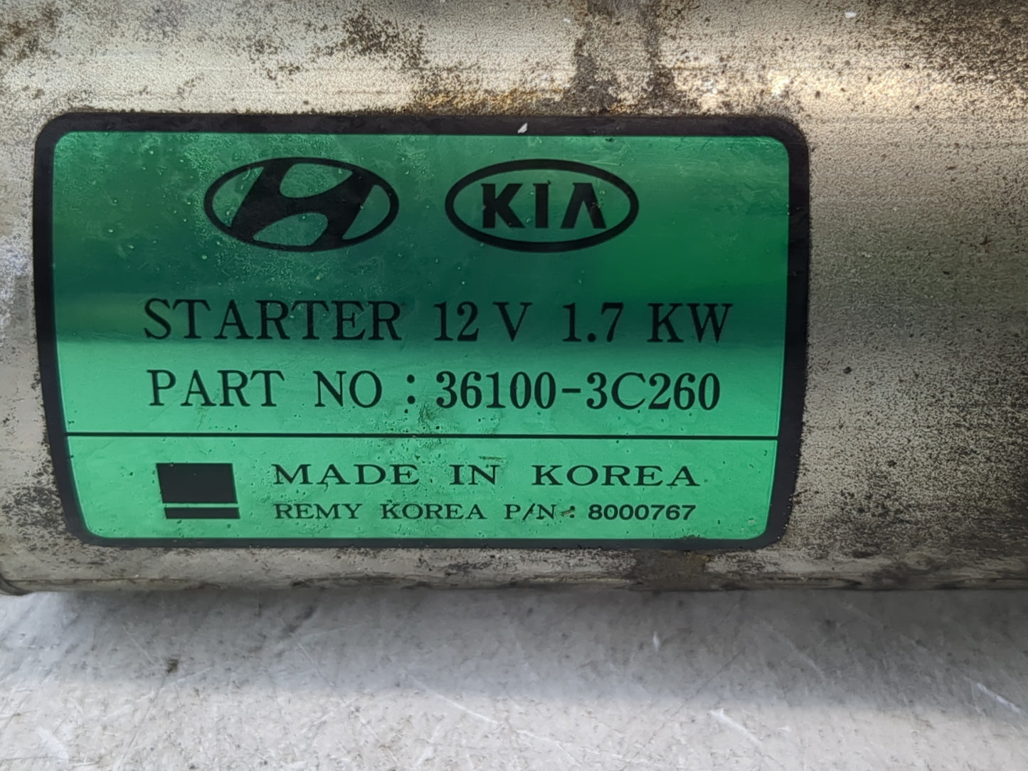 2015-2017 Hyundai Azera Car Starter Motor Solenoid OEM P/N:36100-3C260 Fits Fits 2015 2016 2017 2018 2019 2020 OEM Used Auto