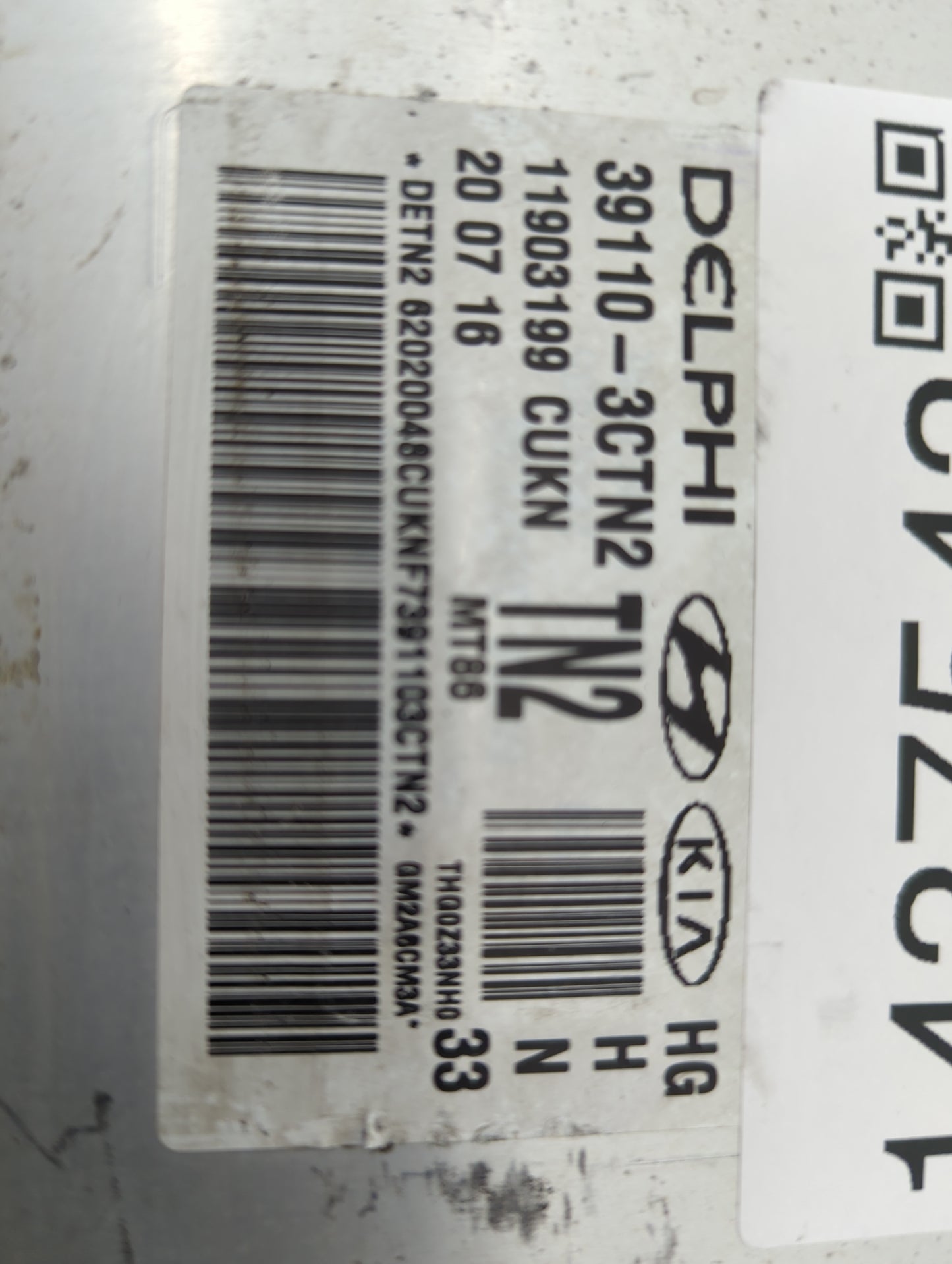 2015-2017 Hyundai Azera PCM Engine Control Computer ECU ECM PCU OEM P/N:39110-3CTN2 11903199 Fits Fits 2015 2016 2017 OEM Us