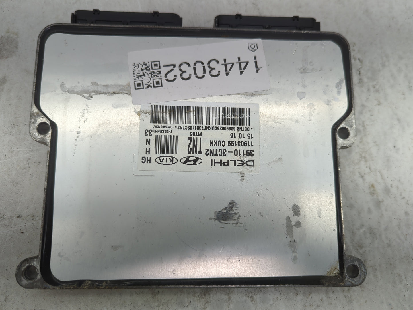 2015-2017 Hyundai Azera PCM Engine Control Computer ECU ECM PCU OEM P/N:39110-3CTN2 Fits Fits 2015 2016 2017 OEM Used Auto P