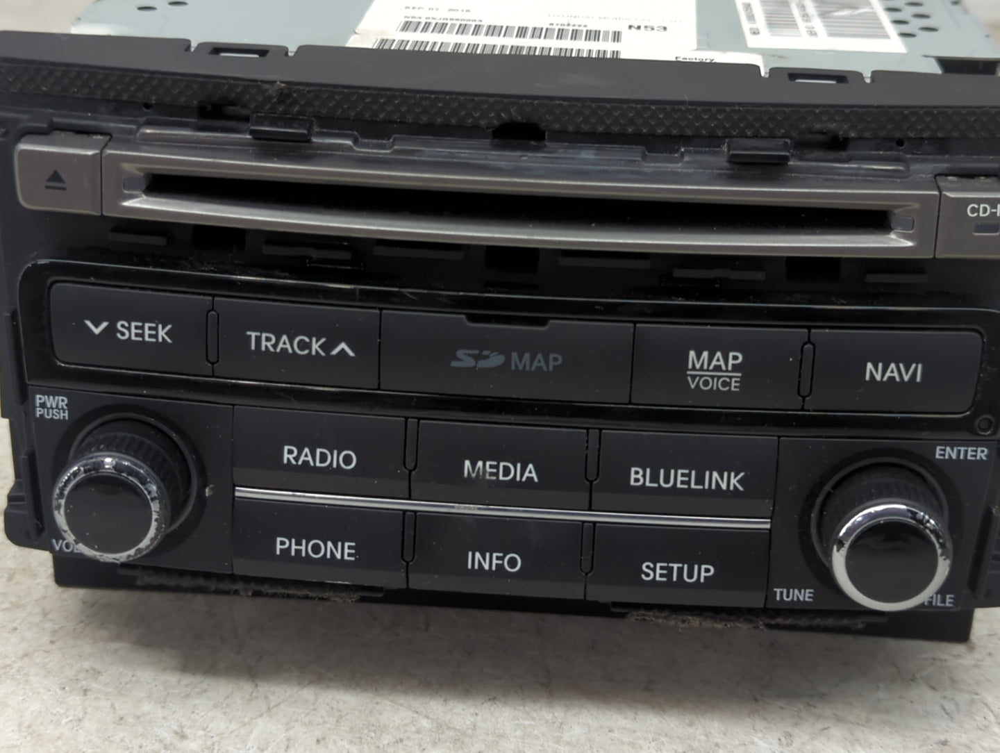 2015-2017 Hyundai Azera Radio AM FM Cd Player Receiver Replacement P/N:96560-3V532VD4 AN240HGAN Fits Fits 2015 2016 2017 OEM