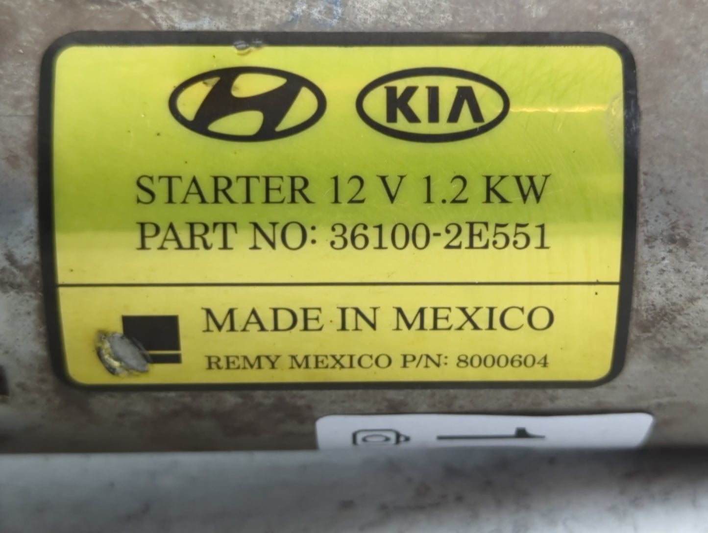2014-2020 Hyundai Elantra Car Starter Motor Solenoid OEM P/N:36100-2E551 Fits Fits 2014 2015 2016 2017 2018 2019 2020 OEM Us