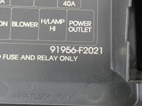2017 Hyundai Elantra Fusebox Fuse Box Panel Relay Module P/N:91956-F2021 Fits OEM Used Auto Parts - Oemusedautoparts1.com