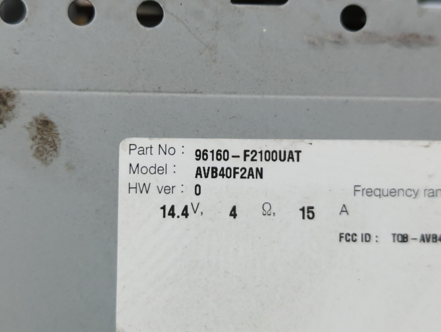 2017-2018 Hyundai Elantra Radio AM FM Cd Player Receiver Replacement P/N:96160-F2100UAT Fits Fits 2017 2018 OEM Used Auto Pa
