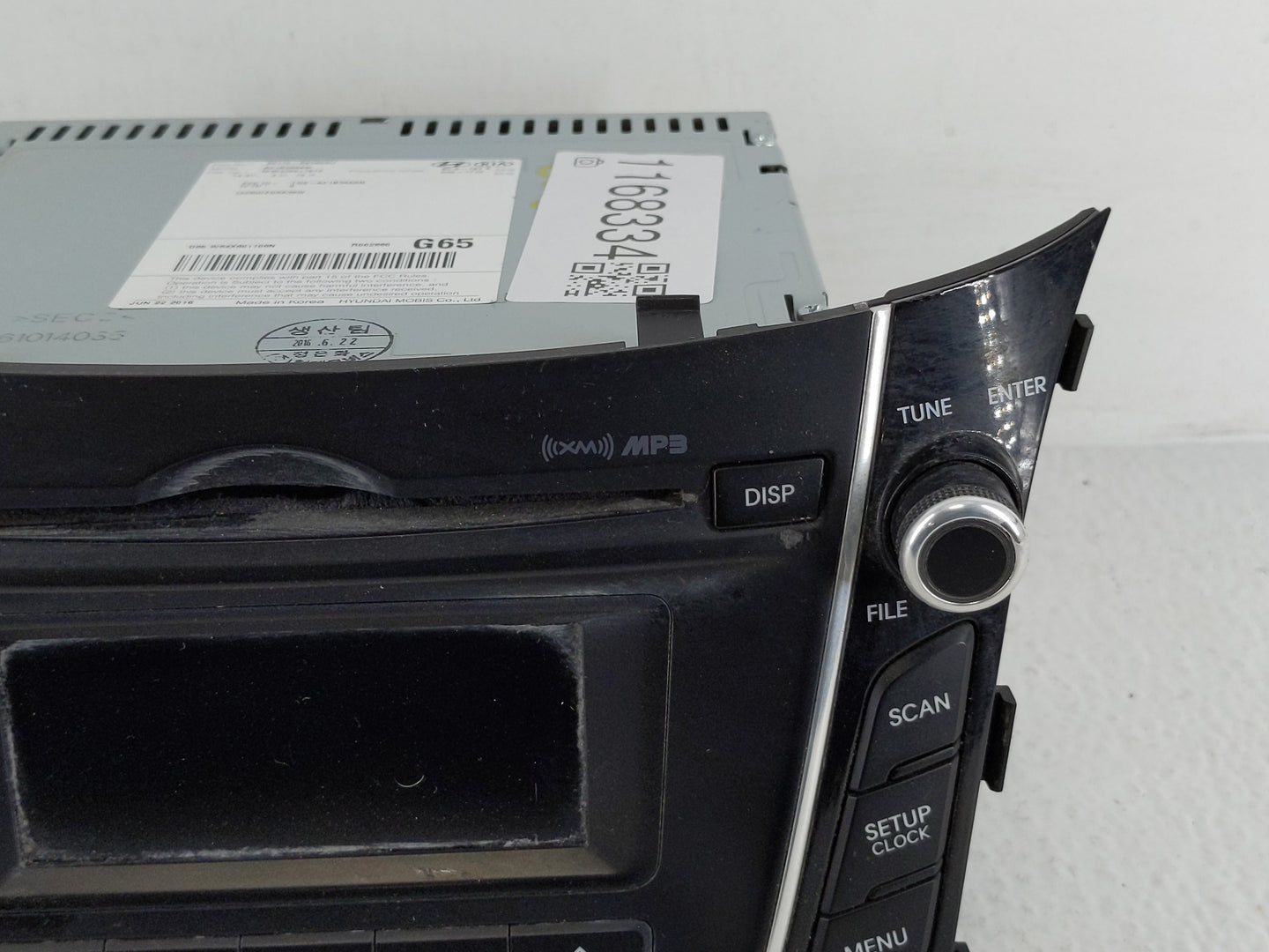 2016-2017 Hyundai Elantra Radio AM FM Cd Player Receiver Replacement P/N:96170-A5260GU 96160-F2100UAT Fits Fits 2016 2017 OE