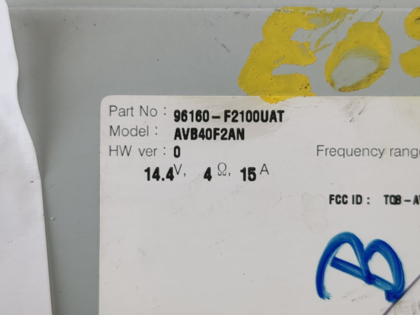 2016-2017 Hyundai Elantra Radio AM FM Cd Player Receiver Replacement P/N:96160-F2100UAT Fits Fits 2016 2017 OEM Used Auto Pa