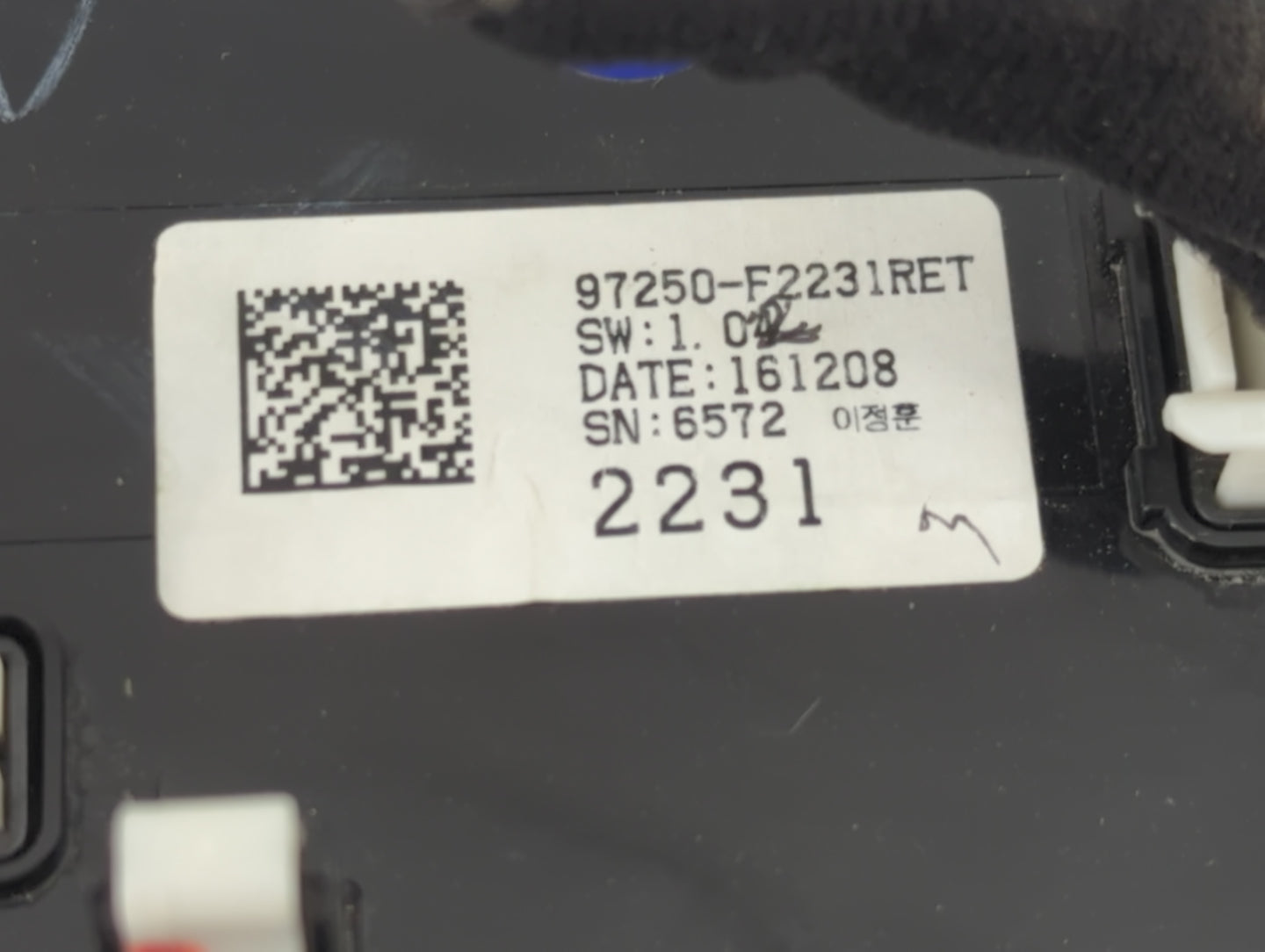 2013-2017 Hyundai Elantra Climate Control Module Temperature AC/Heater Replacement P/N:97250-F2231RET Fits OEM Used Auto Par